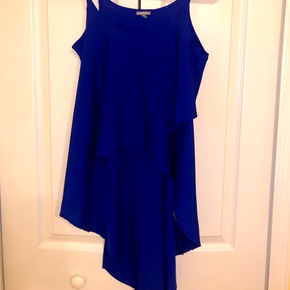 🦋 Blue Blouse with Volume | Sleeveless | Layered - Picture 1 of 5